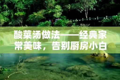 酸菜汤做法——经典家常美味，告别厨房小白！