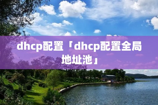 dhcp配置「dhcp配置全局地址池」