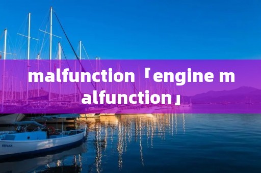 malfunction「engine malfunction」 malfunction「engine malfunction」