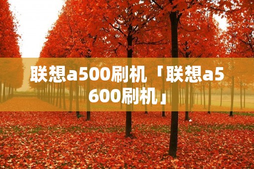 联想a500刷机「联想a5600刷机」 联想a500刷机「联想a5600刷机」