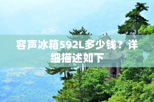 容声冰箱592L多少钱？详细描述如下：