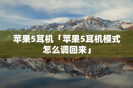 苹果5耳机「苹果5耳机模式怎么调回来」
