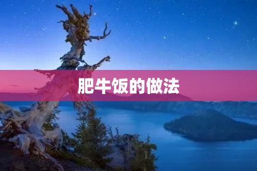 肥牛饭的做法:口感鲜美,简单易学 肥牛饭的做法:口感鲜美,简单易学