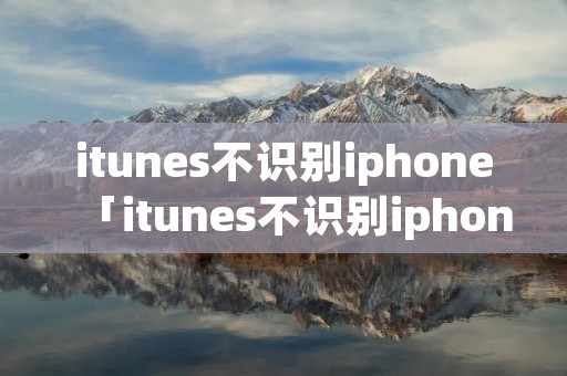 itunes不识别iphone「itunes不识别iphone怎么办」