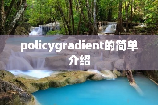 policygradient的简单介绍