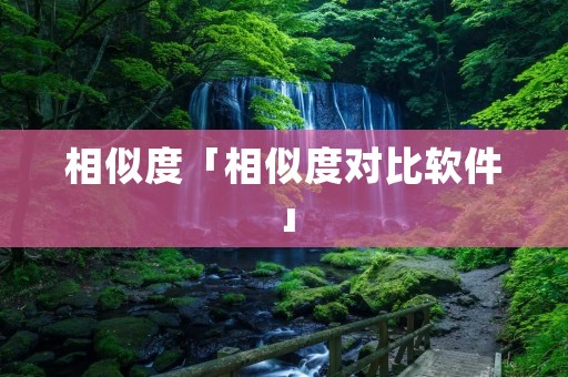 相似度「相似度对比软件」