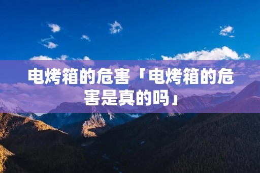 电烤箱的危害「电烤箱的危害是真的吗」 电烤箱的危害「电烤箱的危害是真的吗」