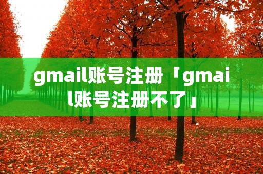 gmail账号注册「gmail账号注册不了」
