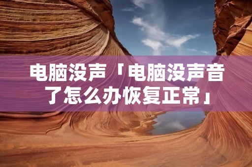 电脑没声「电脑没声音了怎么办恢复正常」