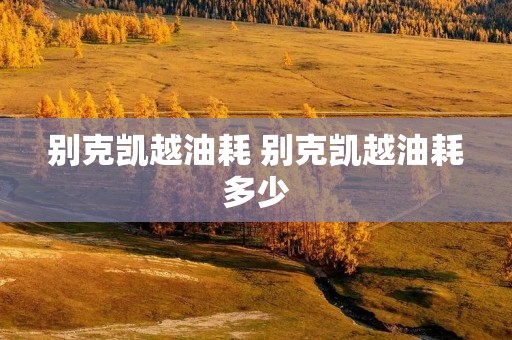别克凯越油耗 别克凯越油耗多少