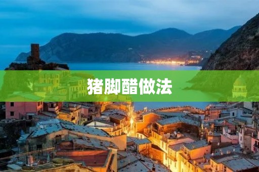 猪脚醋做法：传统美食的独特魅力