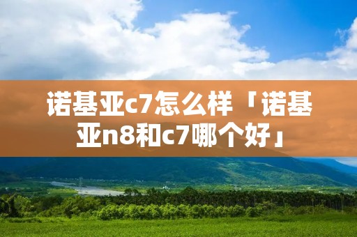 诺基亚c7怎么样「诺基亚n8和c7哪个好」