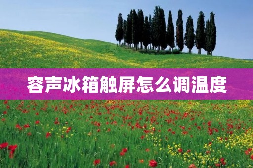 容声冰箱触屏怎么调温度 容声冰箱触屏怎么调温度