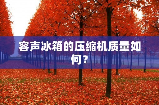 容声冰箱的压缩机质量如何? 容声冰箱的压缩机质量如何?