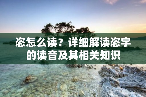 恣怎么读?详细解读恣字的读音及其相关知识