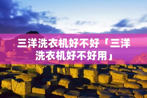 三洋洗衣机好不好「三洋洗衣机好不好用」
