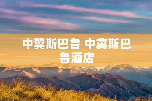 中翼斯巴鲁 中冀斯巴鲁酒店