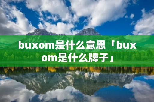 buxom是什么意思「buxom是什么牌子」 buxom是什么意思「buxom是什么牌子」