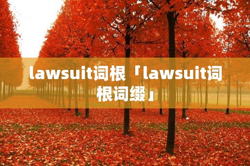 lawsuit词根「lawsuit词根词缀」