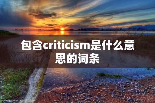 包含criticism是什么意思的词条