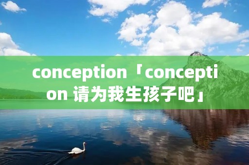conception「conception 请为我生孩子吧」