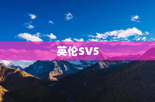 英伦SV5：英伦风格与现代科技的完美结合
