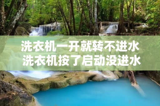 洗衣机一开就转不进水 洗衣机按了启动没进水 在转动 洗衣机一开就转不进水 洗衣机按了启动没进水 在转动