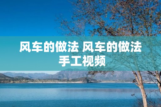 风车的做法 风车的做法 手工视频