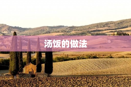汤饭的做法：一场味蕾的盛宴