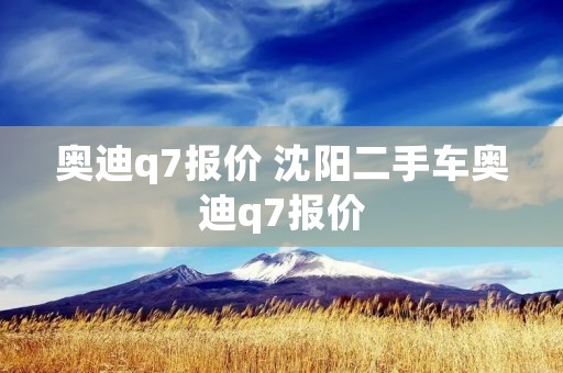 奥迪q7报价 沈阳二手车奥迪q7报价 奥迪q7报价 沈阳二手车奥迪q7报价