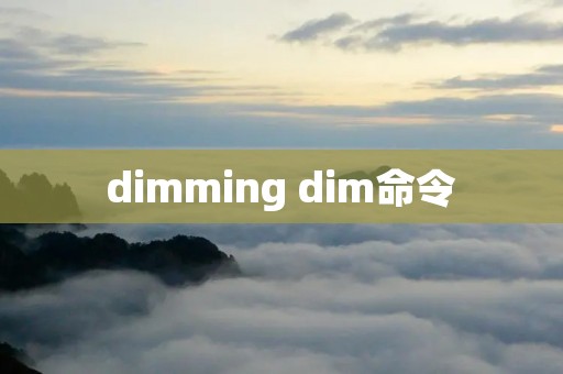 dimming dim命令
