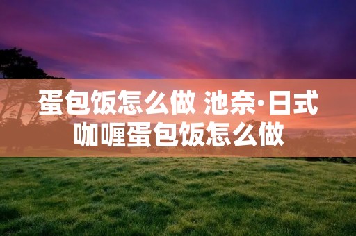 蛋包饭怎么做 池奈·日式咖喱蛋包饭怎么做