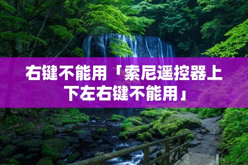 右键不能用「索尼遥控器上下左右键不能用」 右键不能用「索尼遥控器上下左右键不能用」