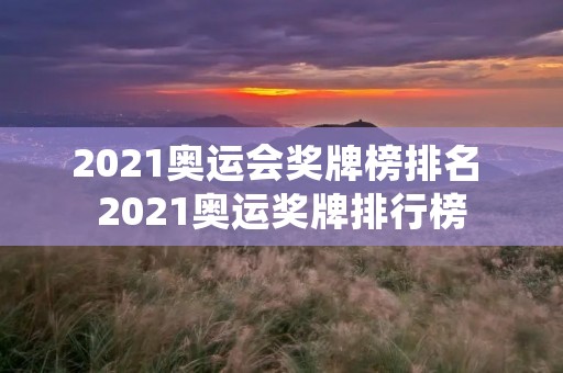 2021奥运会奖牌榜排名 2021奥运奖牌排行榜