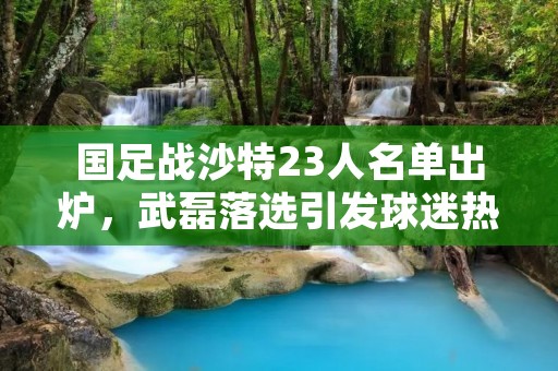 国足战沙特23人名单出炉，武磊落选引发球迷热议