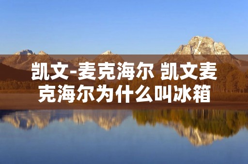 凯文-麦克海尔 凯文麦克海尔为什么叫冰箱 凯文-麦克海尔 凯文麦克海尔为什么叫冰箱