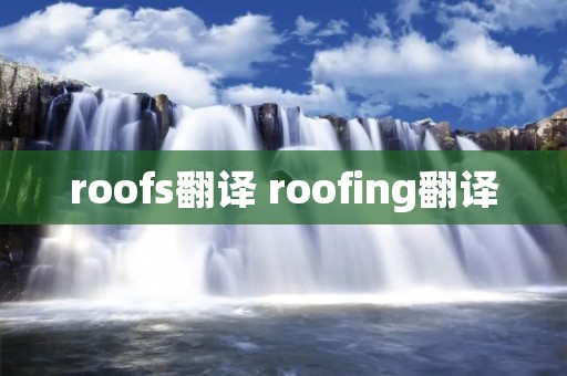 roofs翻译 roofing翻译