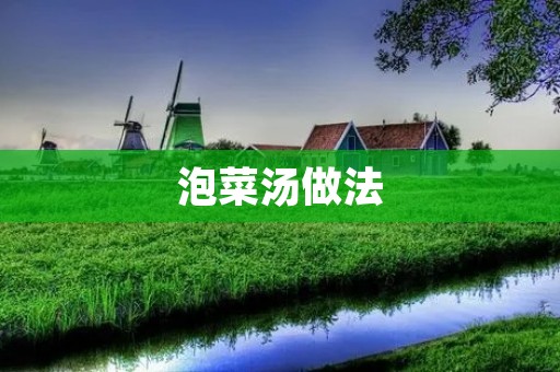 泡菜汤做法:酸辣鲜美的韩国传统美食 泡菜汤做法:酸辣鲜美的韩国传统美食