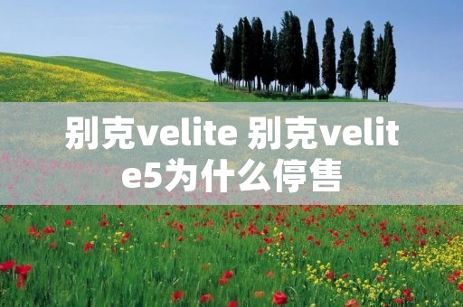 别克velite 别克velite5为什么停售