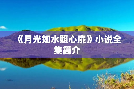 《月光如水照心扉》小说全集简介