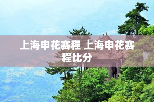 上海申花赛程 上海申花赛程比分 上海申花赛程 上海申花赛程比分