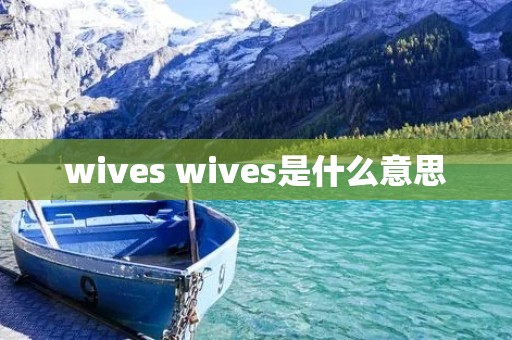 wives wives是什么意思