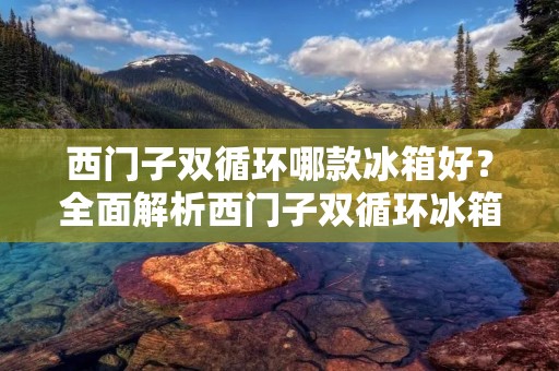 西门子双循环哪款冰箱好？全面解析西门子双循环冰箱的优势与选择