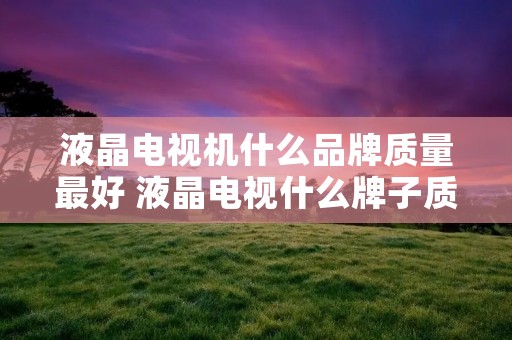 液晶电视机什么品牌质量最好 液晶电视什么牌子质量最好