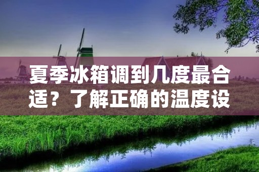 夏季冰箱调到几度最合适?了解正确的温度设置才能保持食物的新鲜和营养