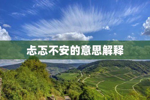 忐忑不安的意思解释:内心不安,犹豫不决,情绪不稳定
