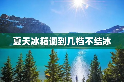 夏天冰箱调到几档不结冰：如何正确设置冰箱温度