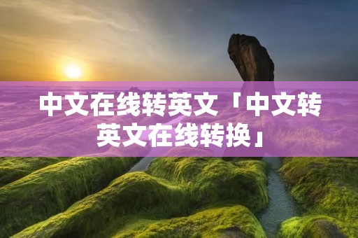 中文在线转英文「中文转英文在线转换」