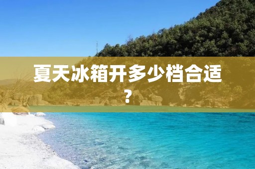 夏天冰箱开多少档合适? 夏天冰箱开多少档合适?