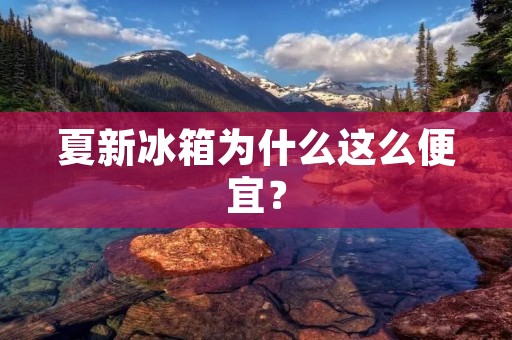 夏新冰箱为什么这么便宜? 夏新冰箱为什么这么便宜?